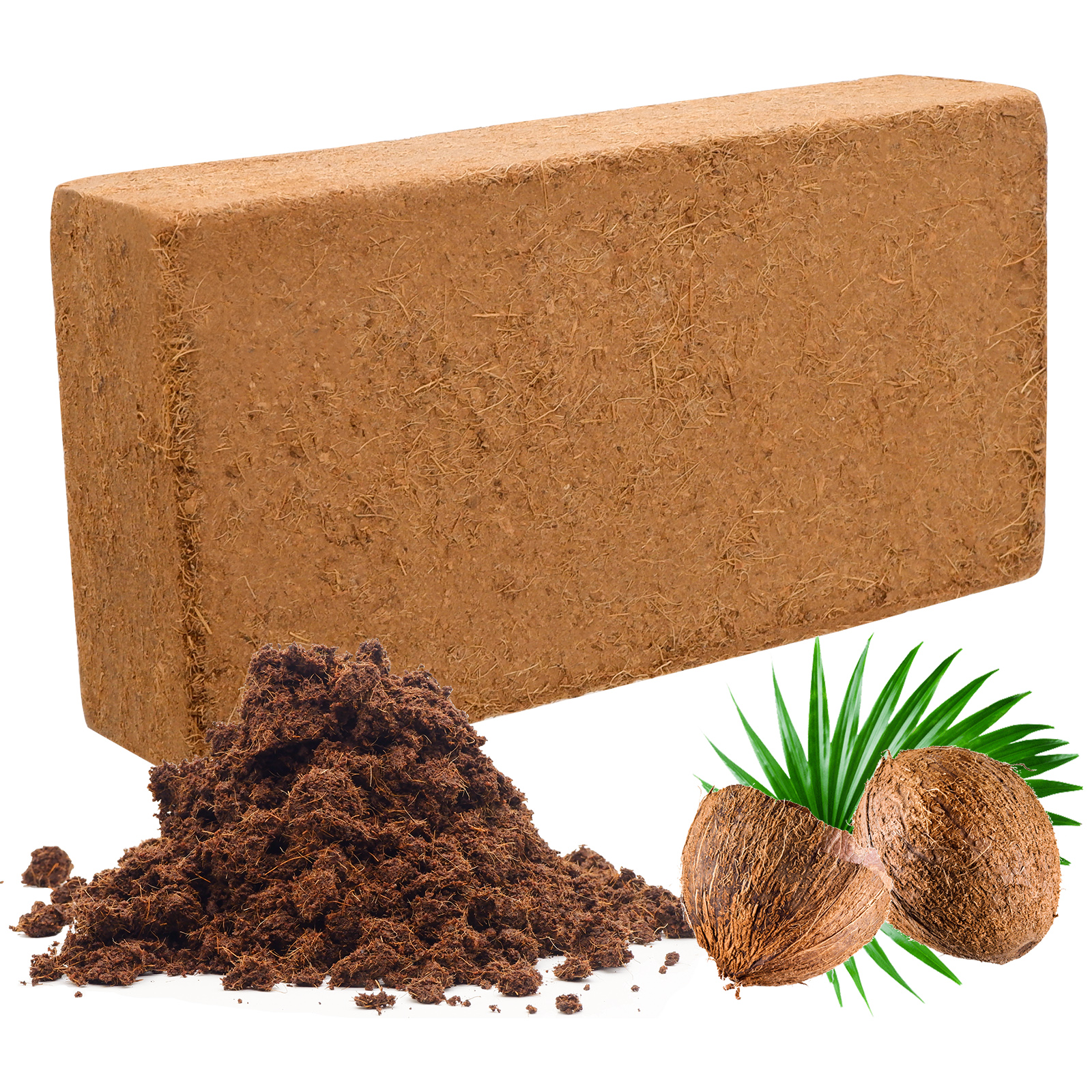 Coco Coir Block - 1 Pack Premium Coco Coir Bricks,