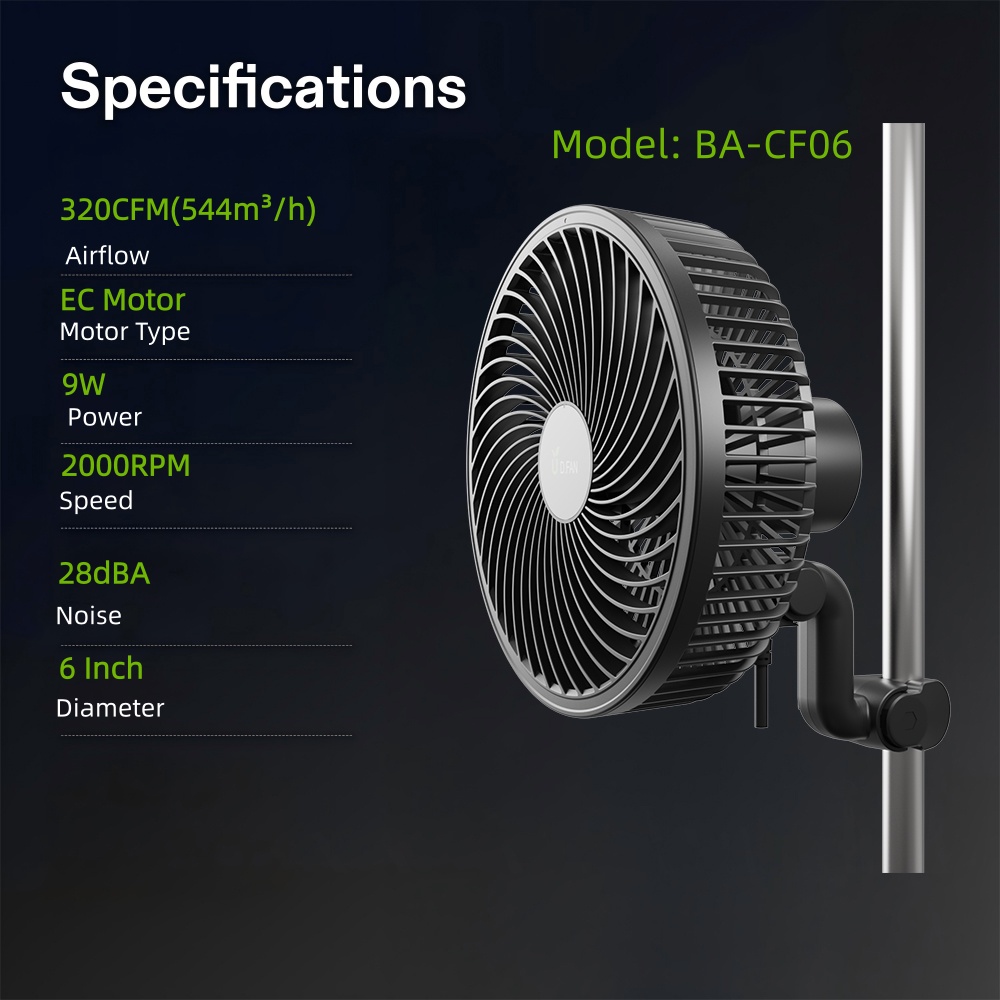 BAVAGREEN Waterproof Silent EC - Oscillating Fan Clip 리뷰 및 가격