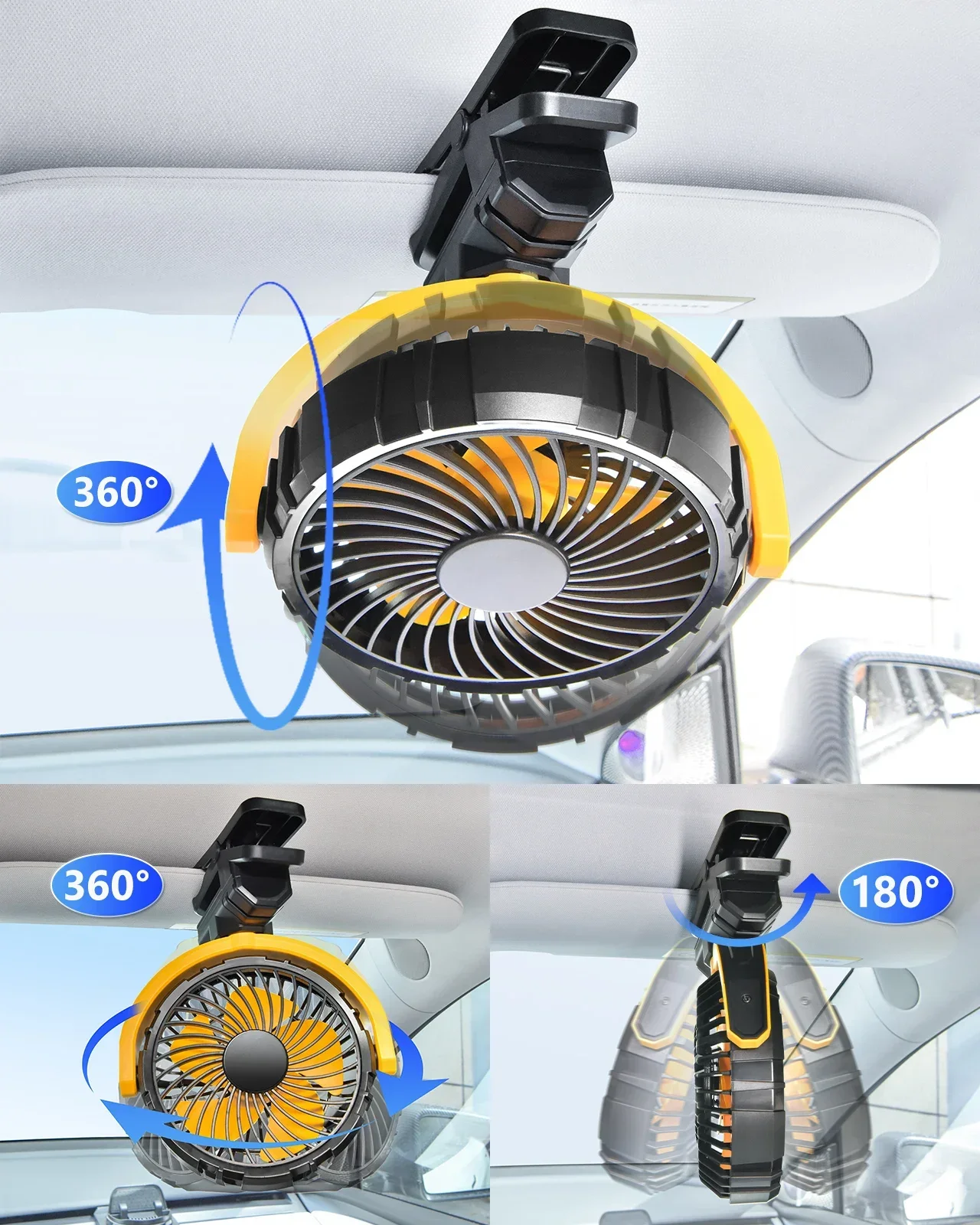 Eary Portable Car Clip on Fan  - Oscillating Fan Clip 리뷰 및 가격
