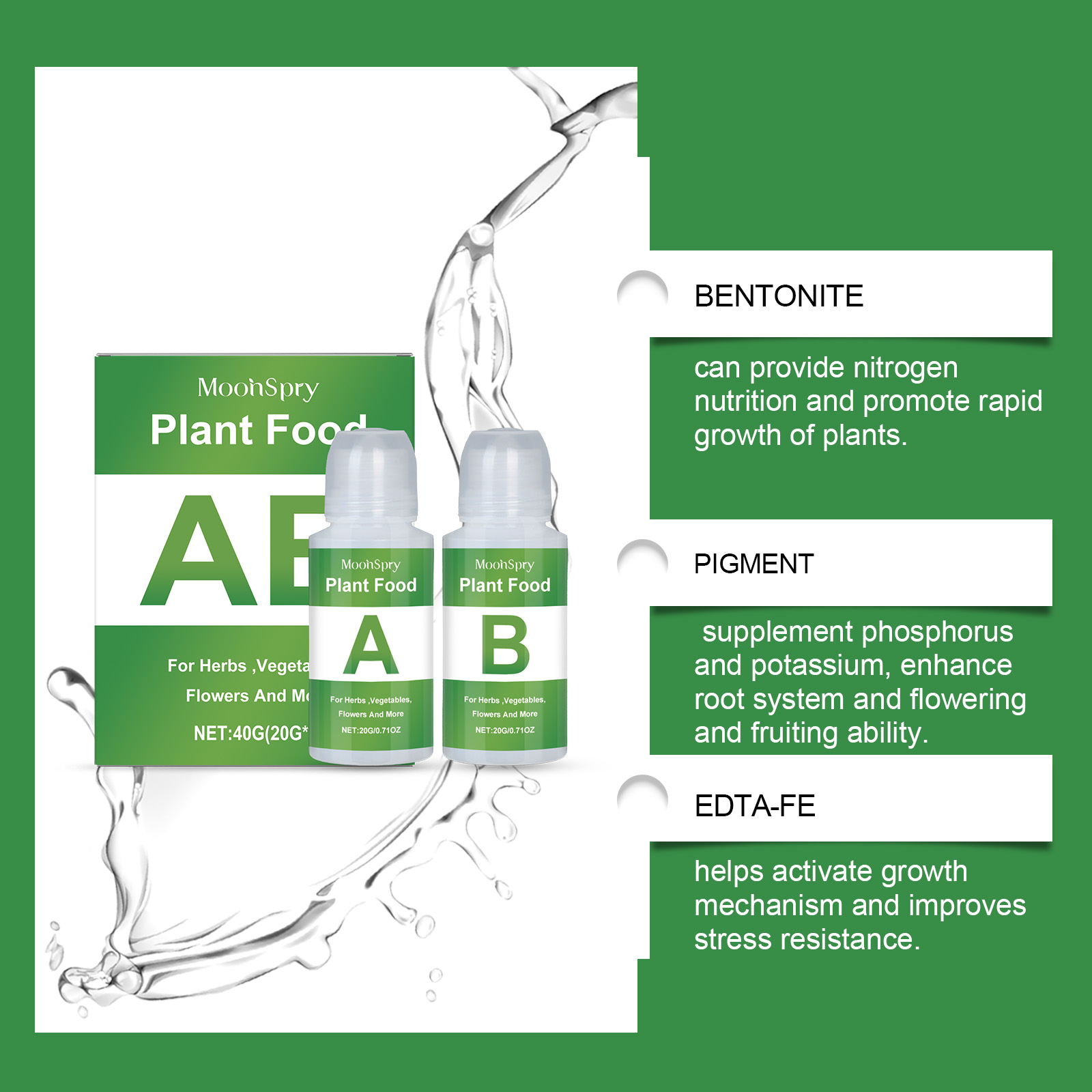 MoonSpry Hydroponic Nutrient S - Nutrient Solution Ab 리뷰 및 가격
