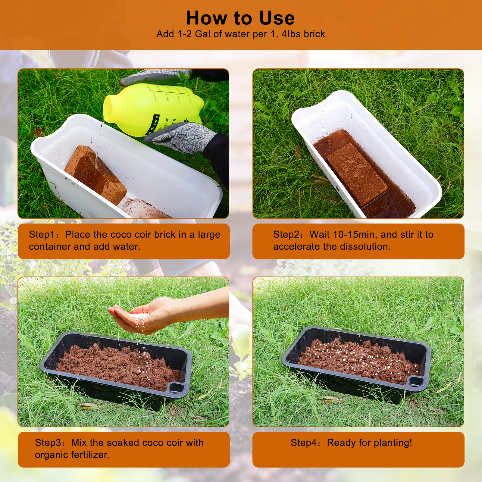 1 Pack Premium Coco Coir Brick - Coco Coir Block 리뷰 및 가격